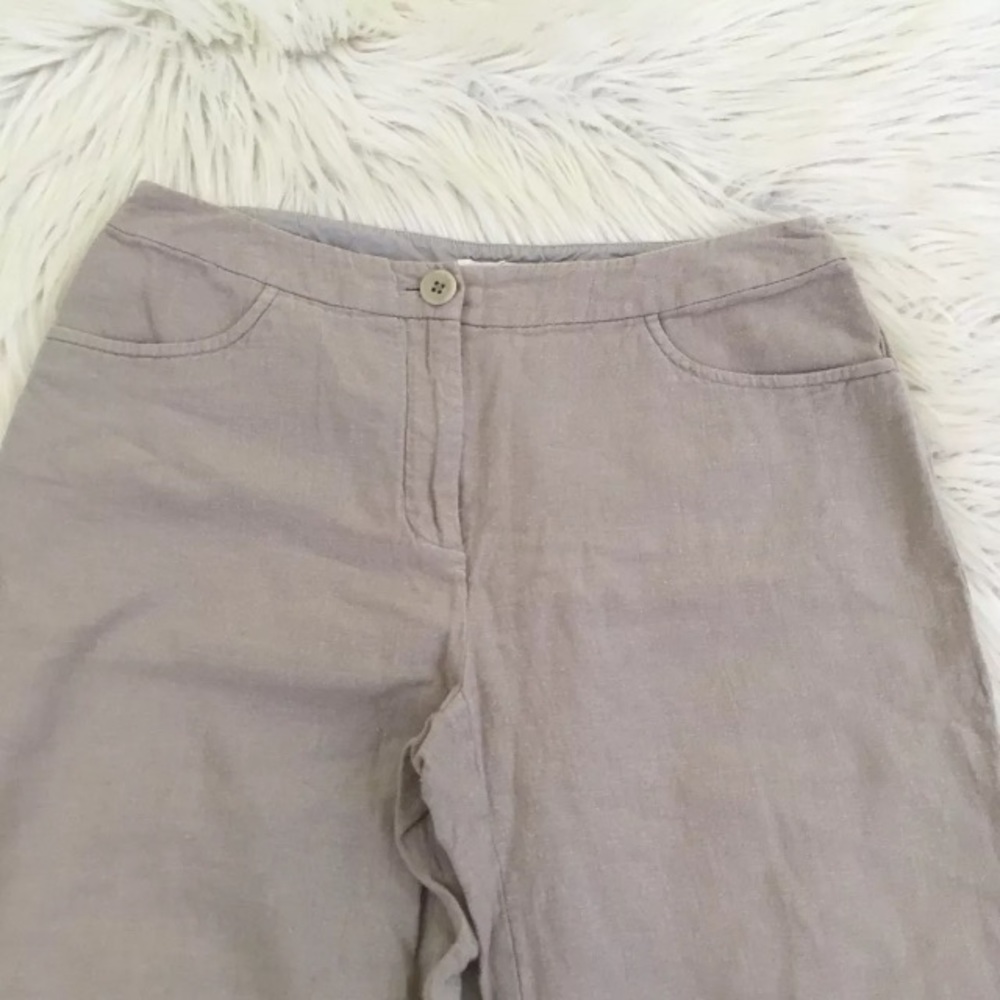 🌸SOLD🌸Eileen Fisher Linen & Cotton Blend Capris - Picture 2 of 5